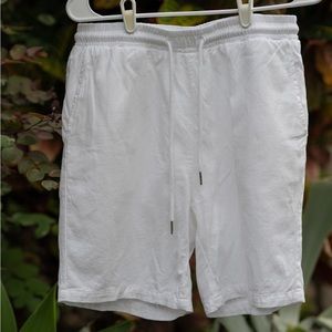 Linen shorts perfect for vacation.